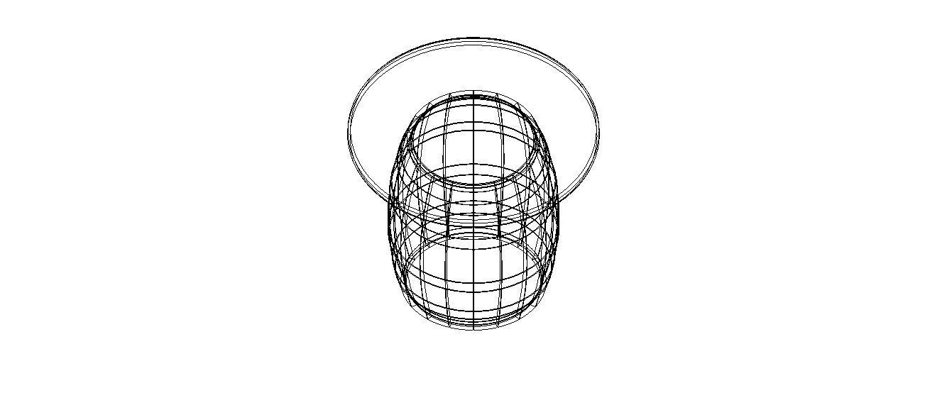 Wooden Barrel Table 3D model_27