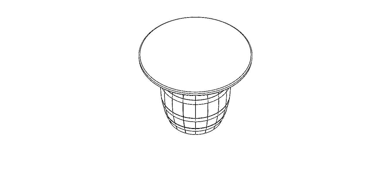 Wooden Barrel Table 3D model_17