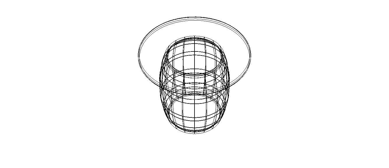 Wooden Barrel Table 3D model_19