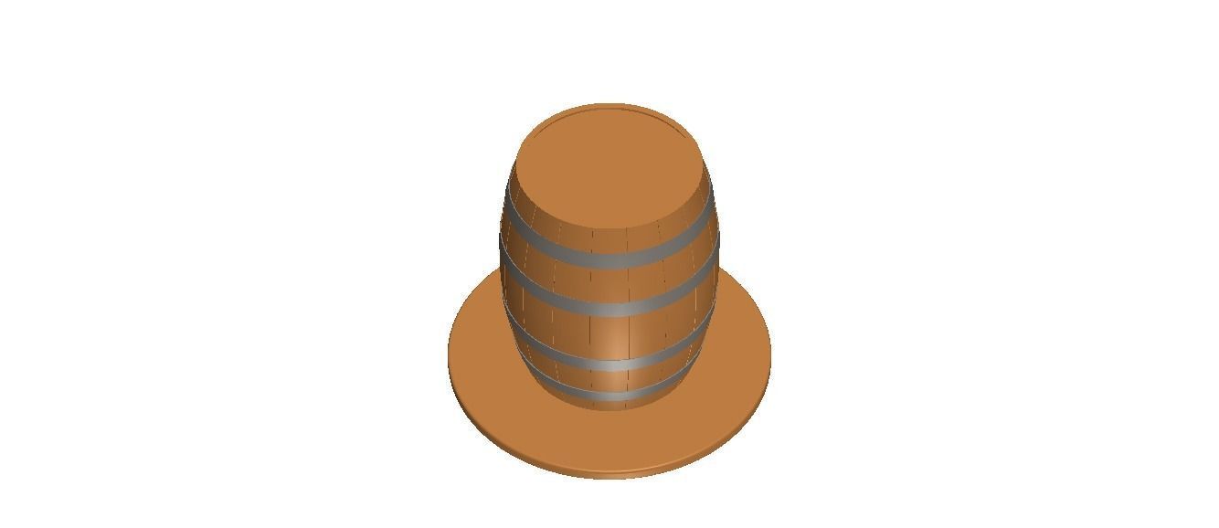 Wooden Barrel Table 3D model_36