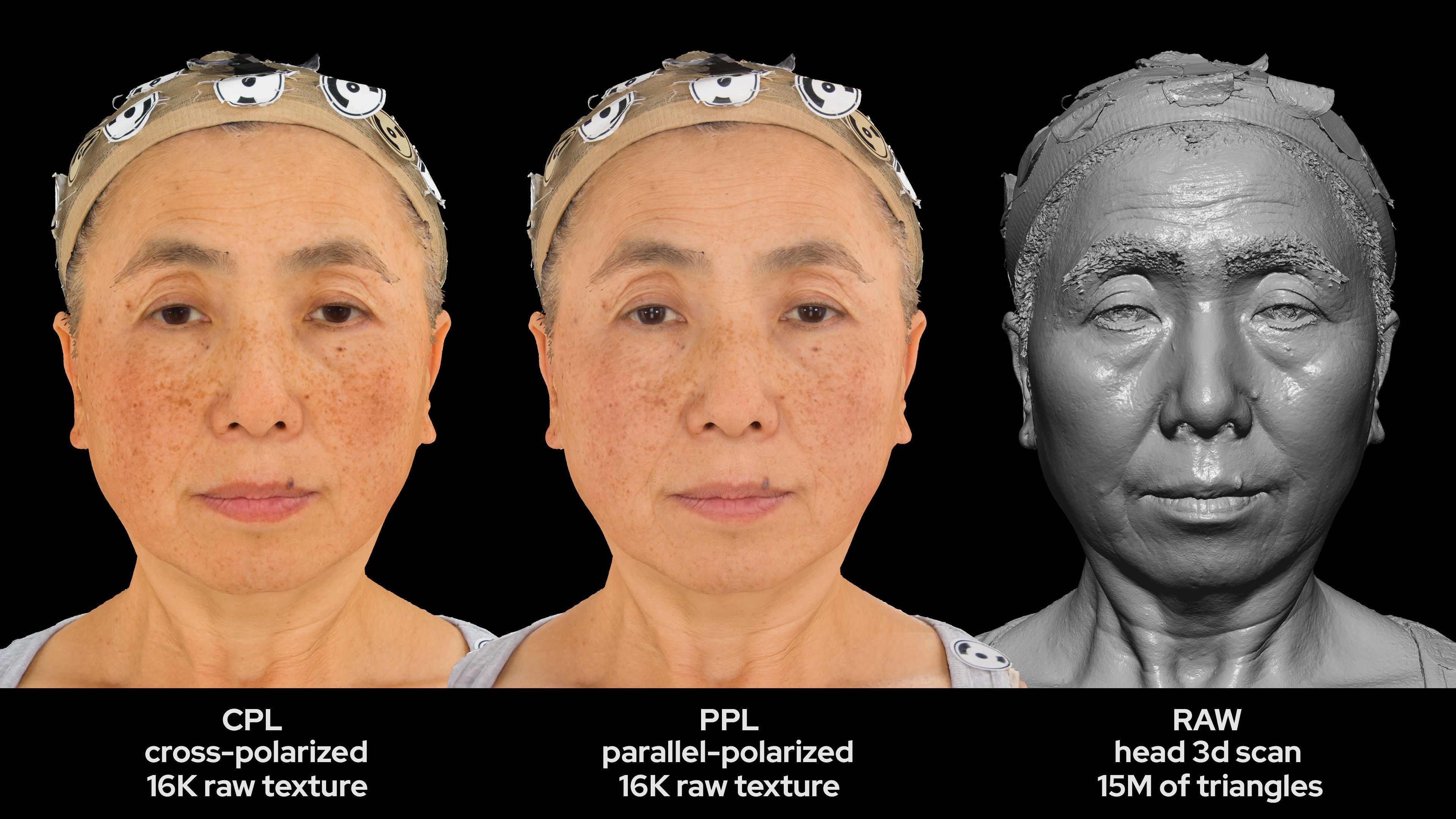 Asian Female 60s head scan 043 3D model_4
