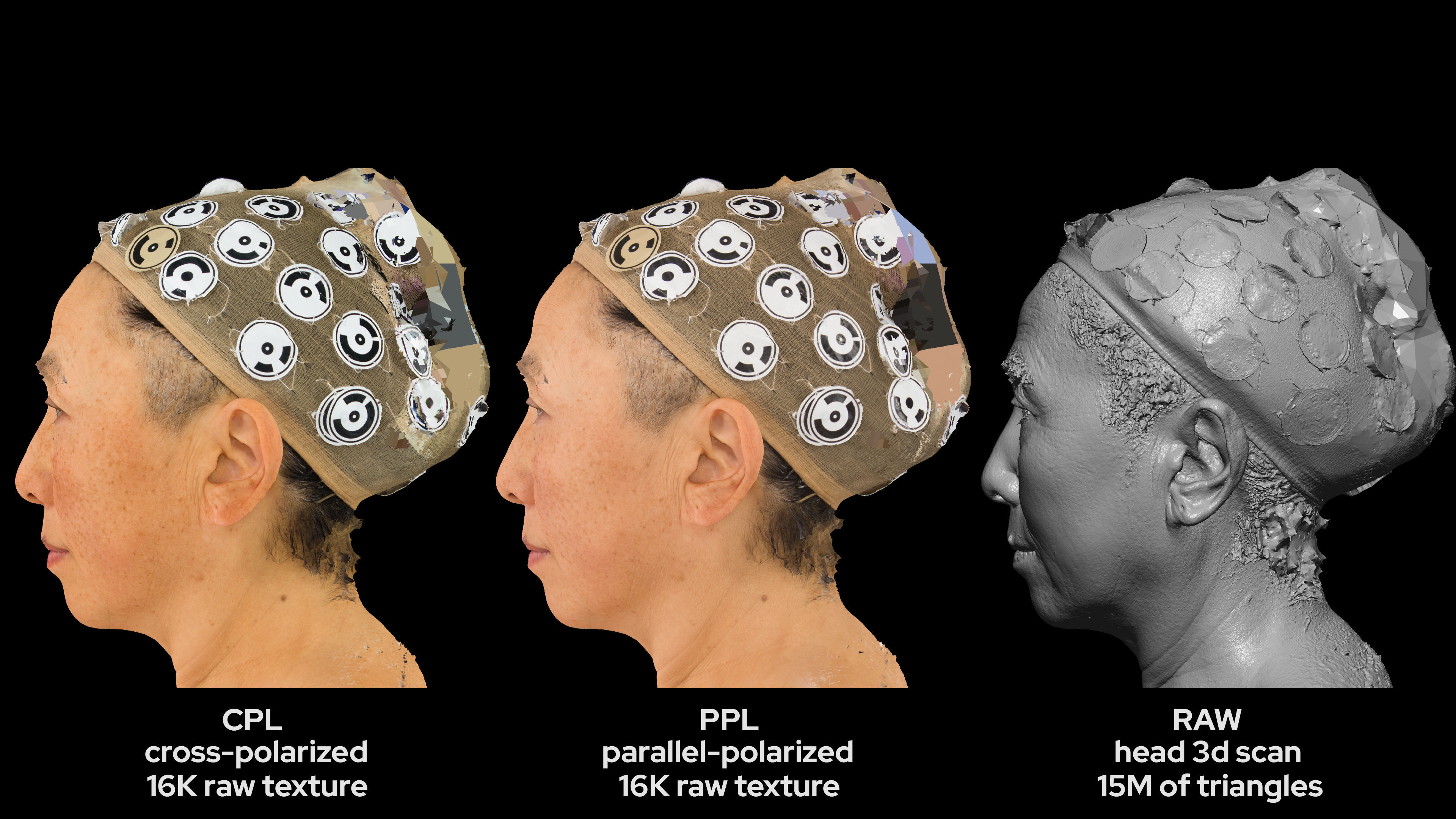 Asian Female 60s head scan 043 3D model_6