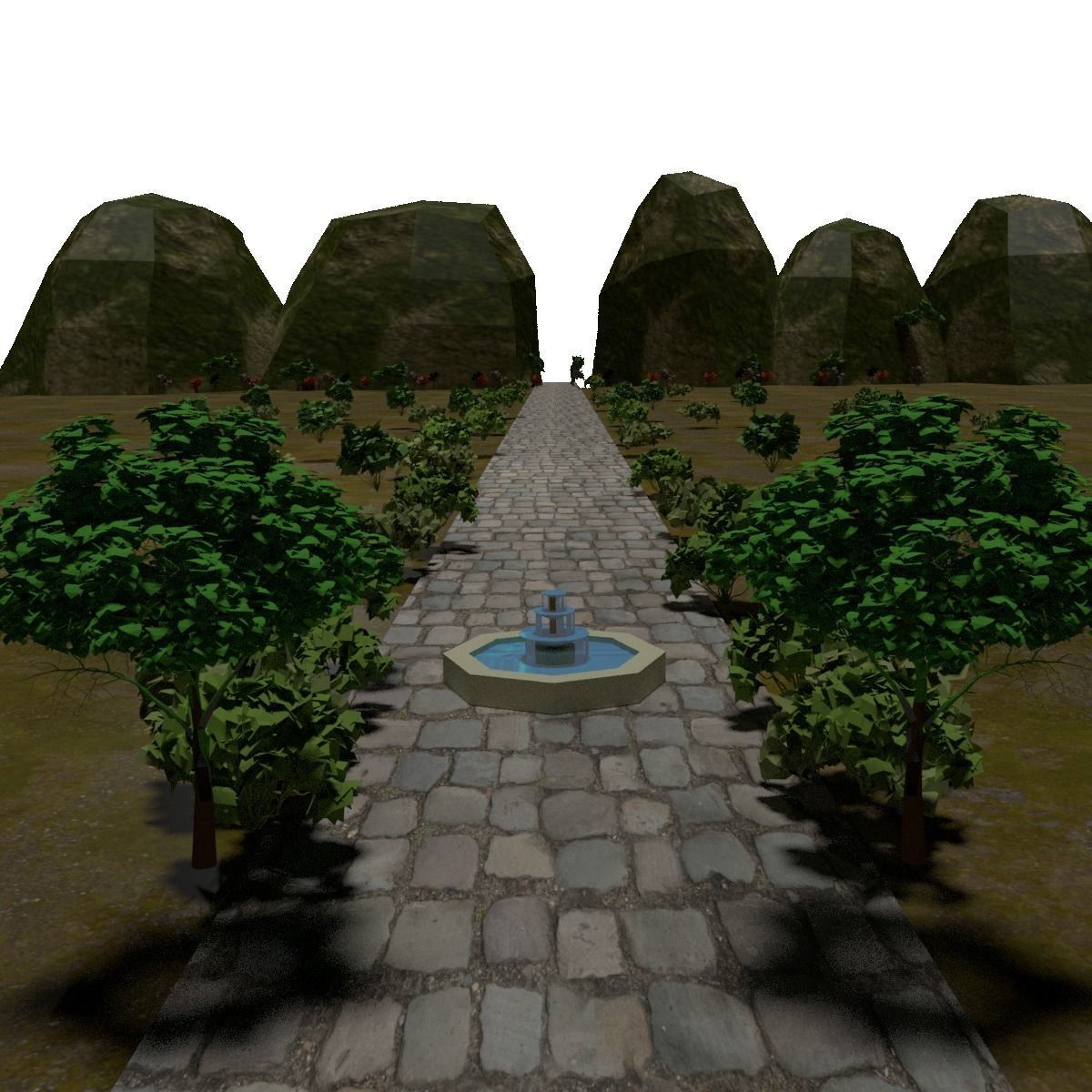 Terrain scene 3D model_1