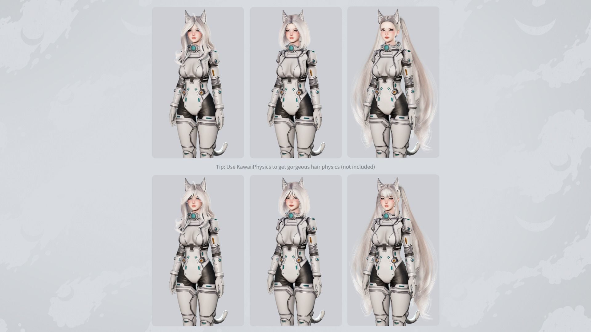 Stellar Girl Miyoko - Game Ready Low-poly 3D model_11