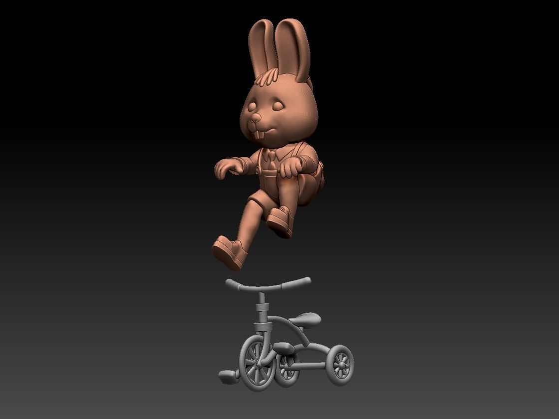 family rabbit 3D print model_3