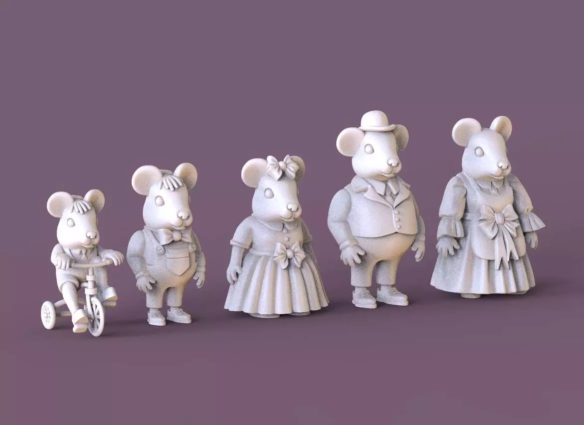FAMILY MOUSE 3D print model_0