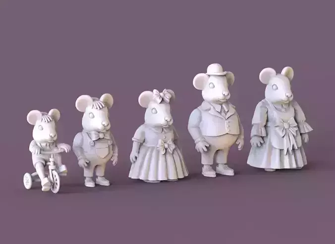FAMILY MOUSE 3D print model
