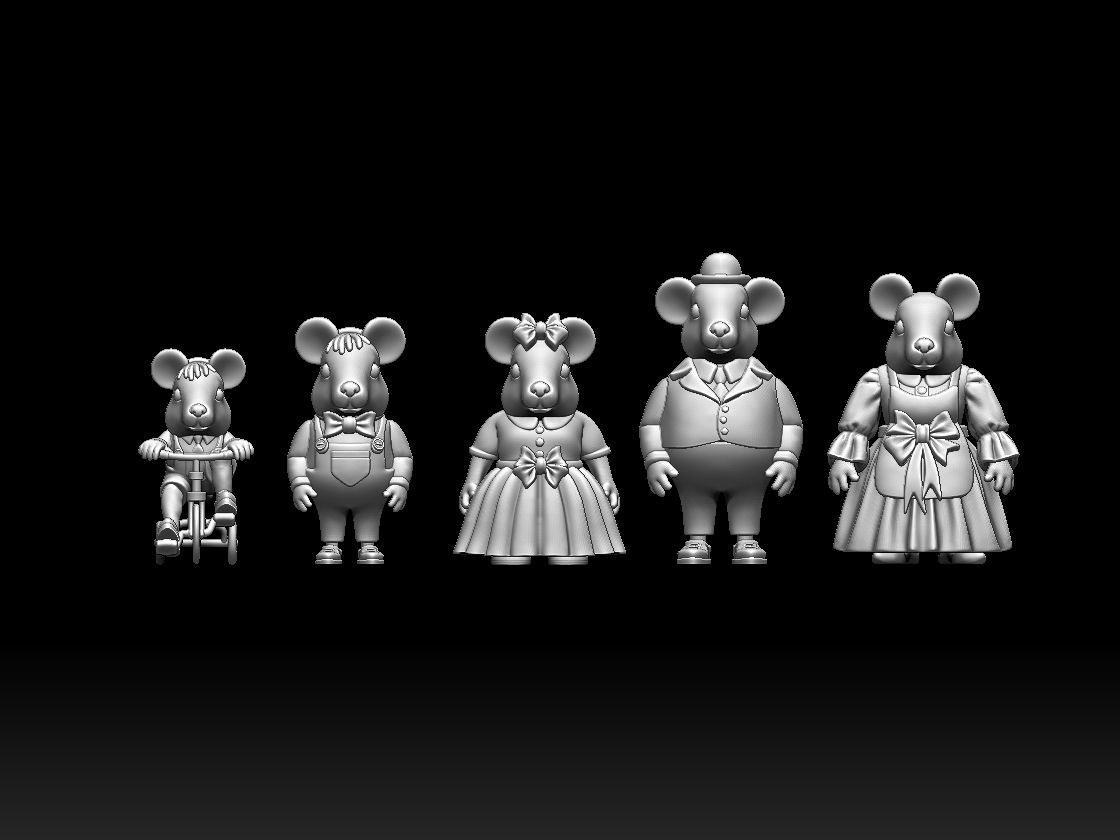 FAMILY MOUSE 3D print model_3