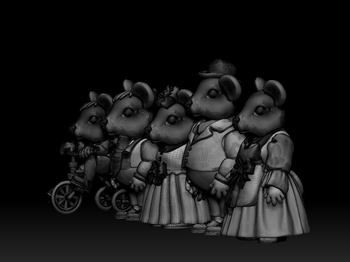 FAMILY MOUSE 3D print model_9