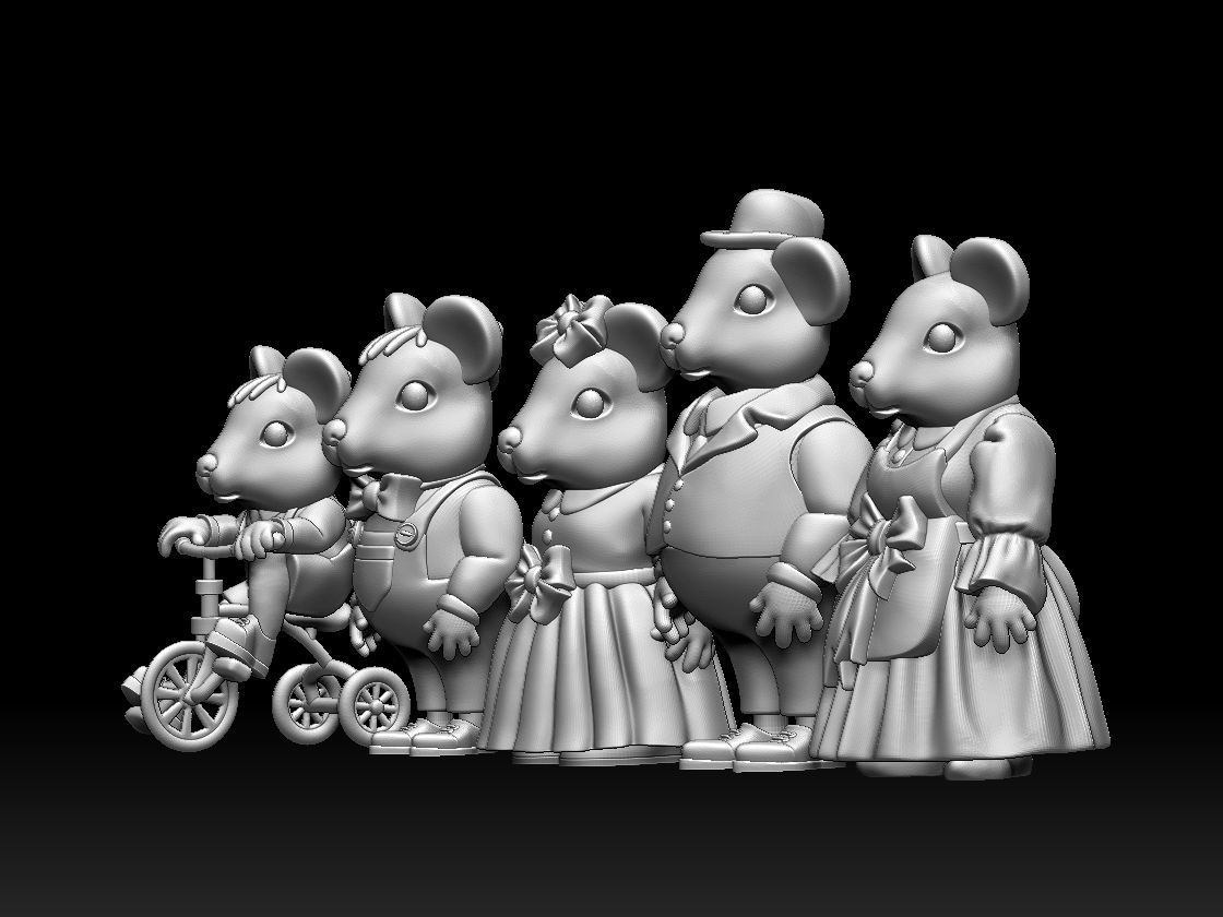 FAMILY MOUSE 3D print model_6