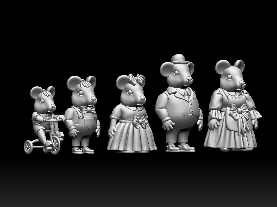 FAMILY MOUSE 3D print model_4