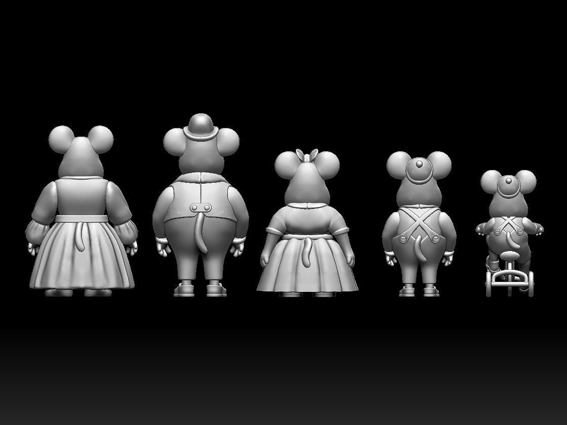 FAMILY MOUSE 3D print model_10
