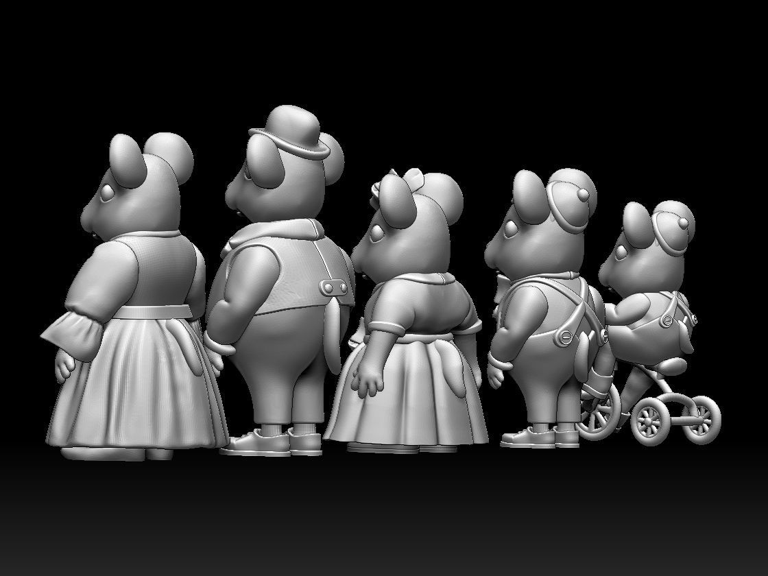 FAMILY MOUSE 3D print model_8