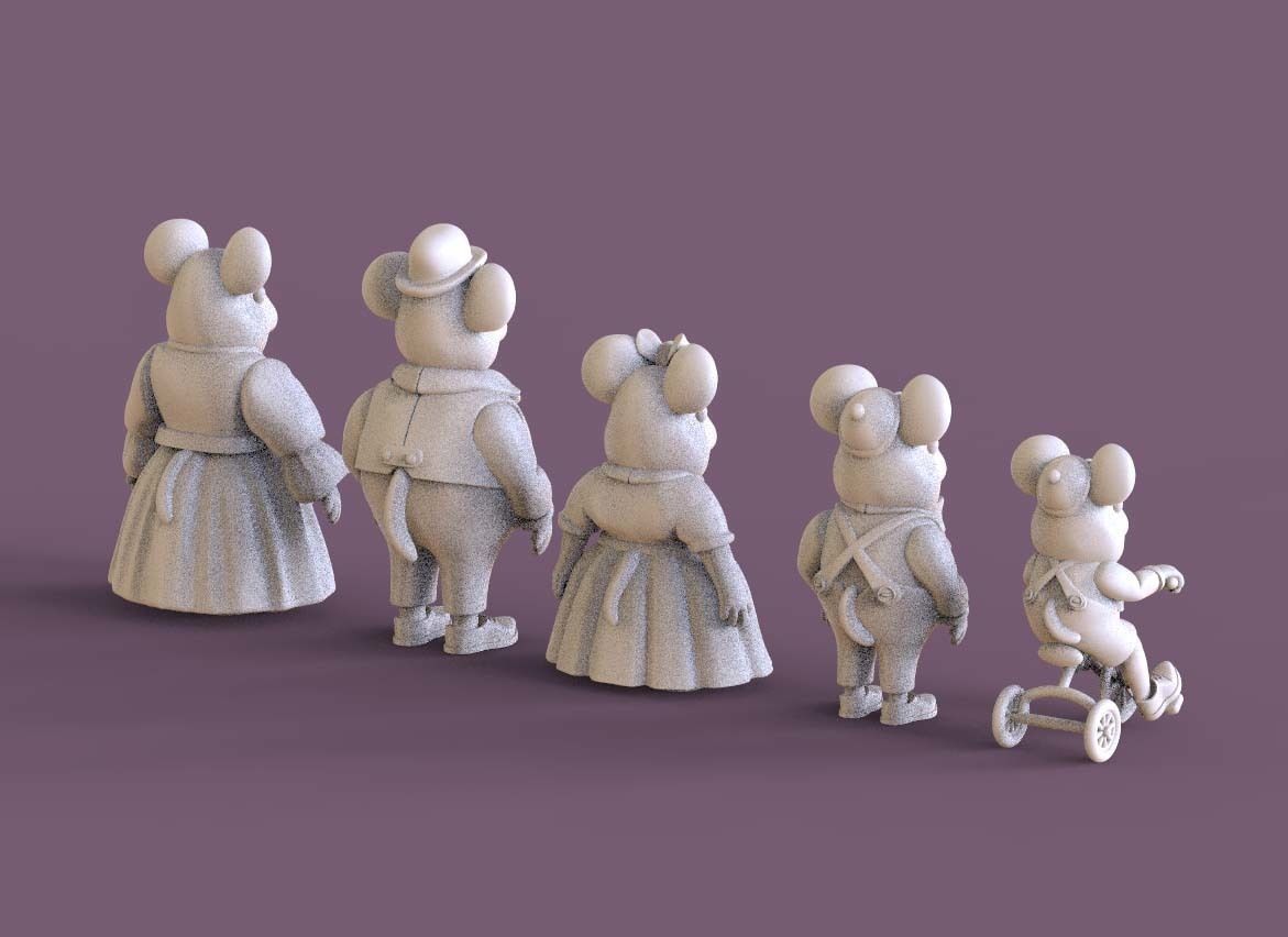 FAMILY MOUSE 3D print model_2