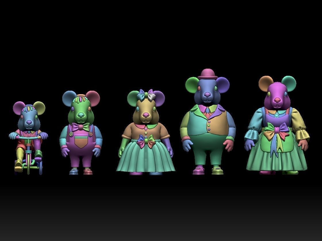 FAMILY MOUSE 3D print model_7