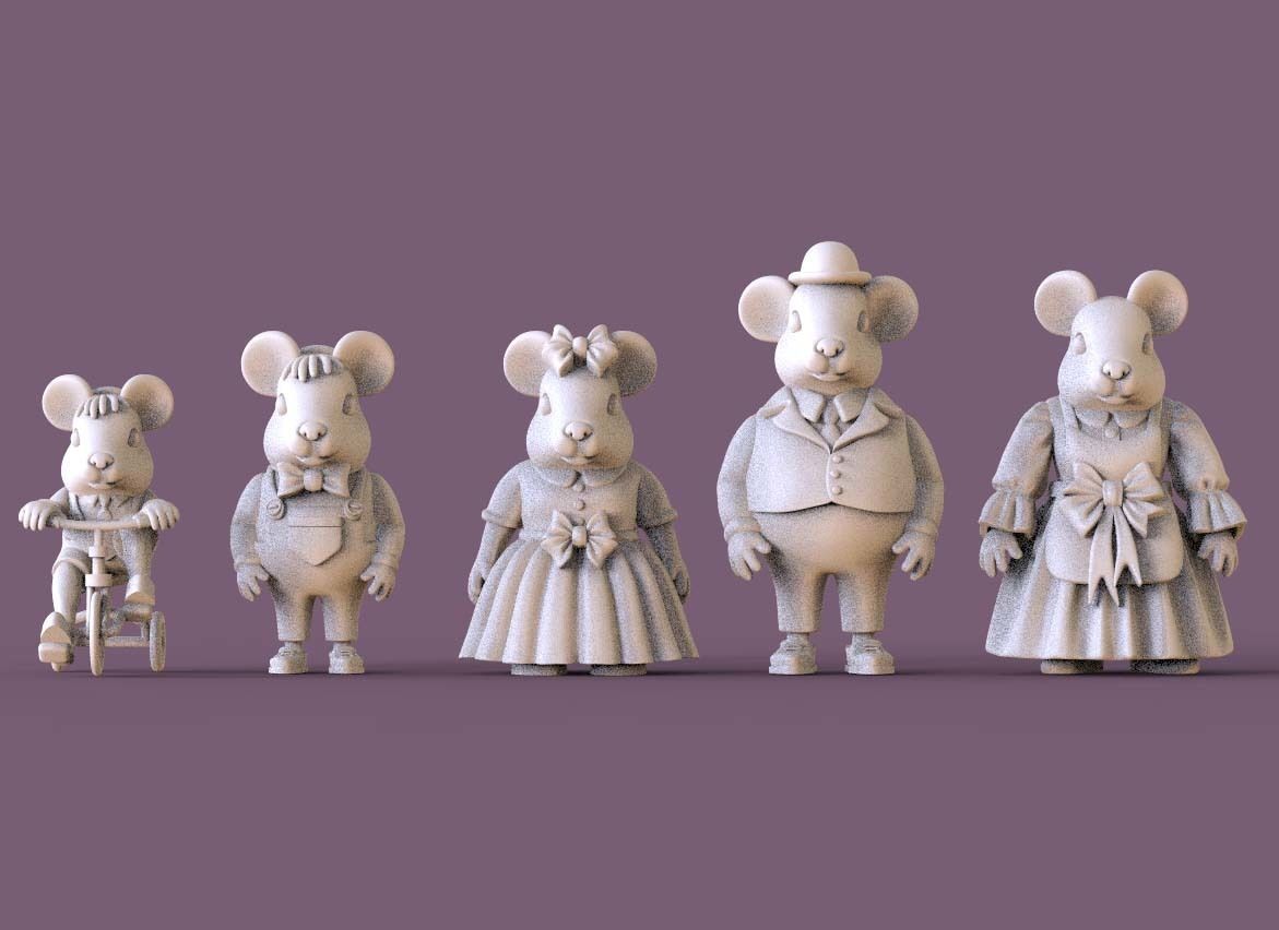 FAMILY MOUSE 3D print model_1