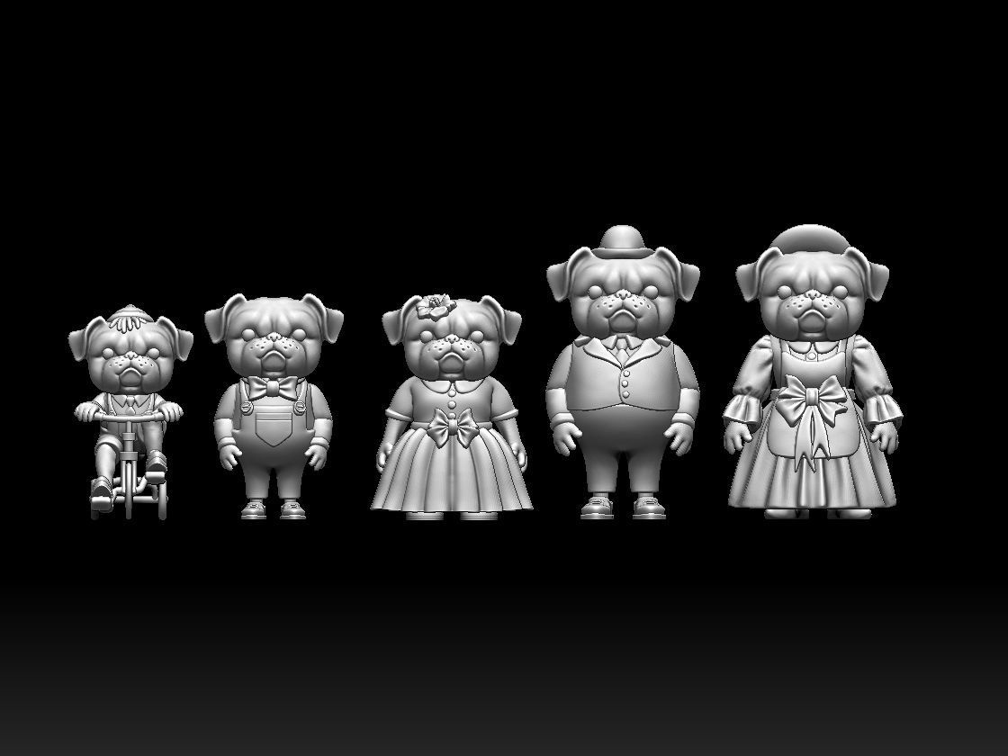 FAMILY DOGS 3D print model_7