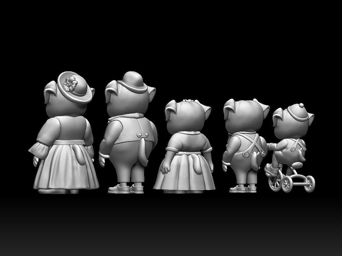 FAMILY DOGS 3D print model_9