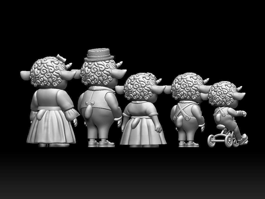 FAMILY SHEEP 3D print model_10
