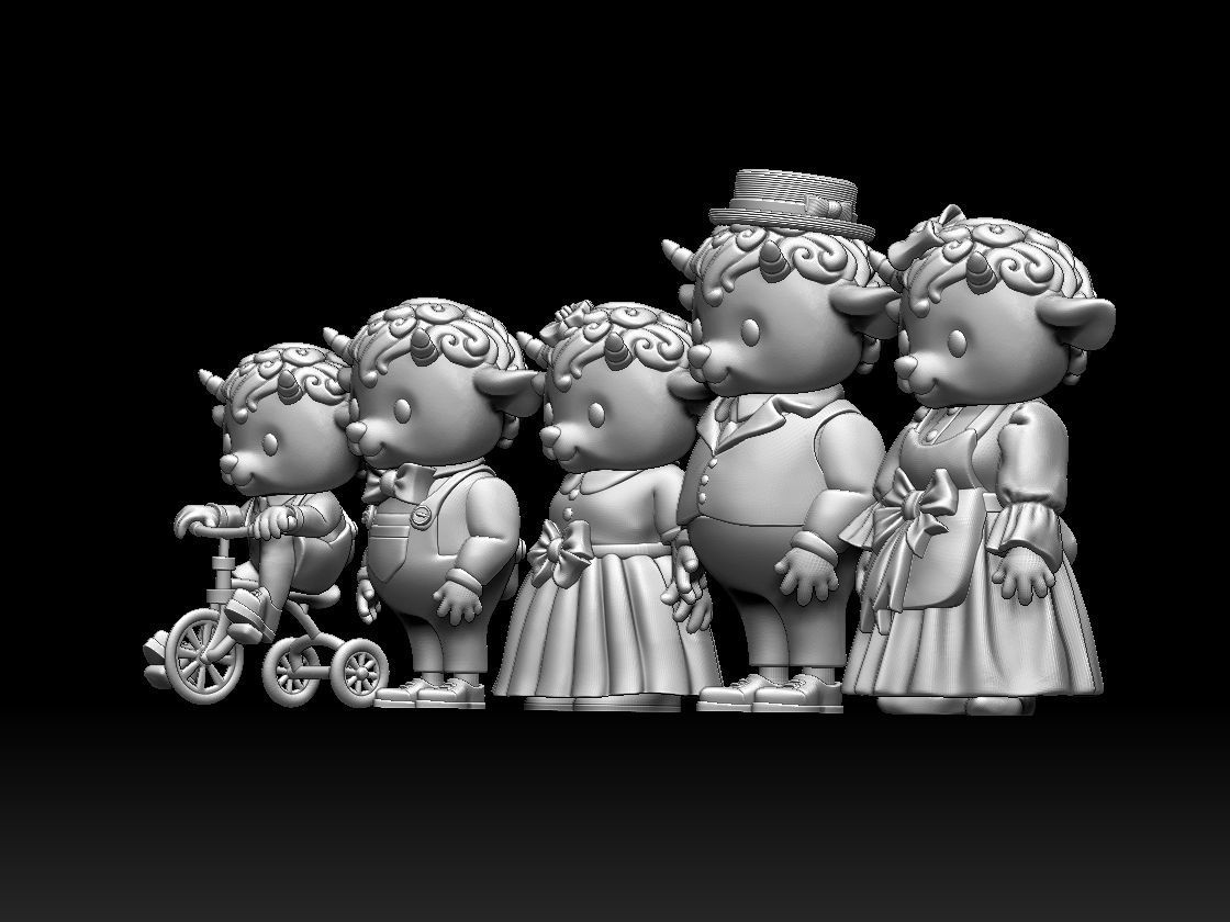 FAMILY SHEEP 3D print model_8