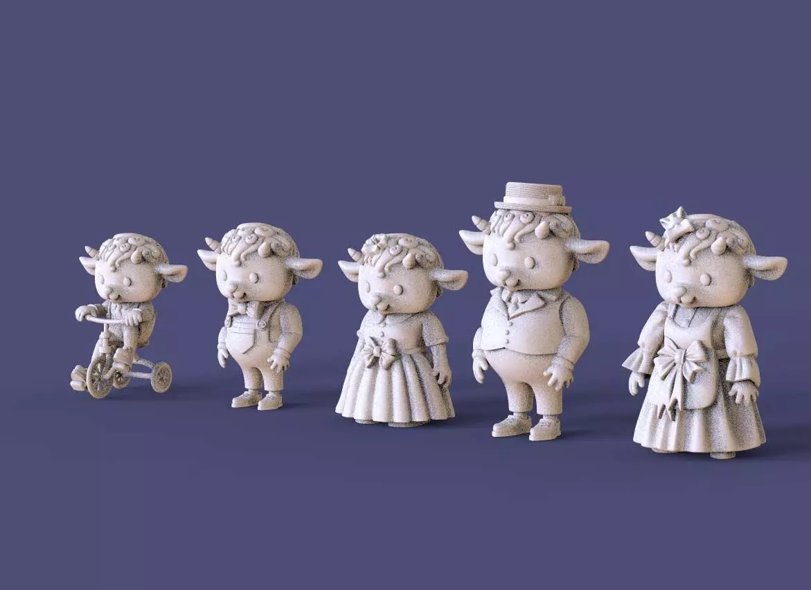 FAMILY SHEEP 3D print model_0