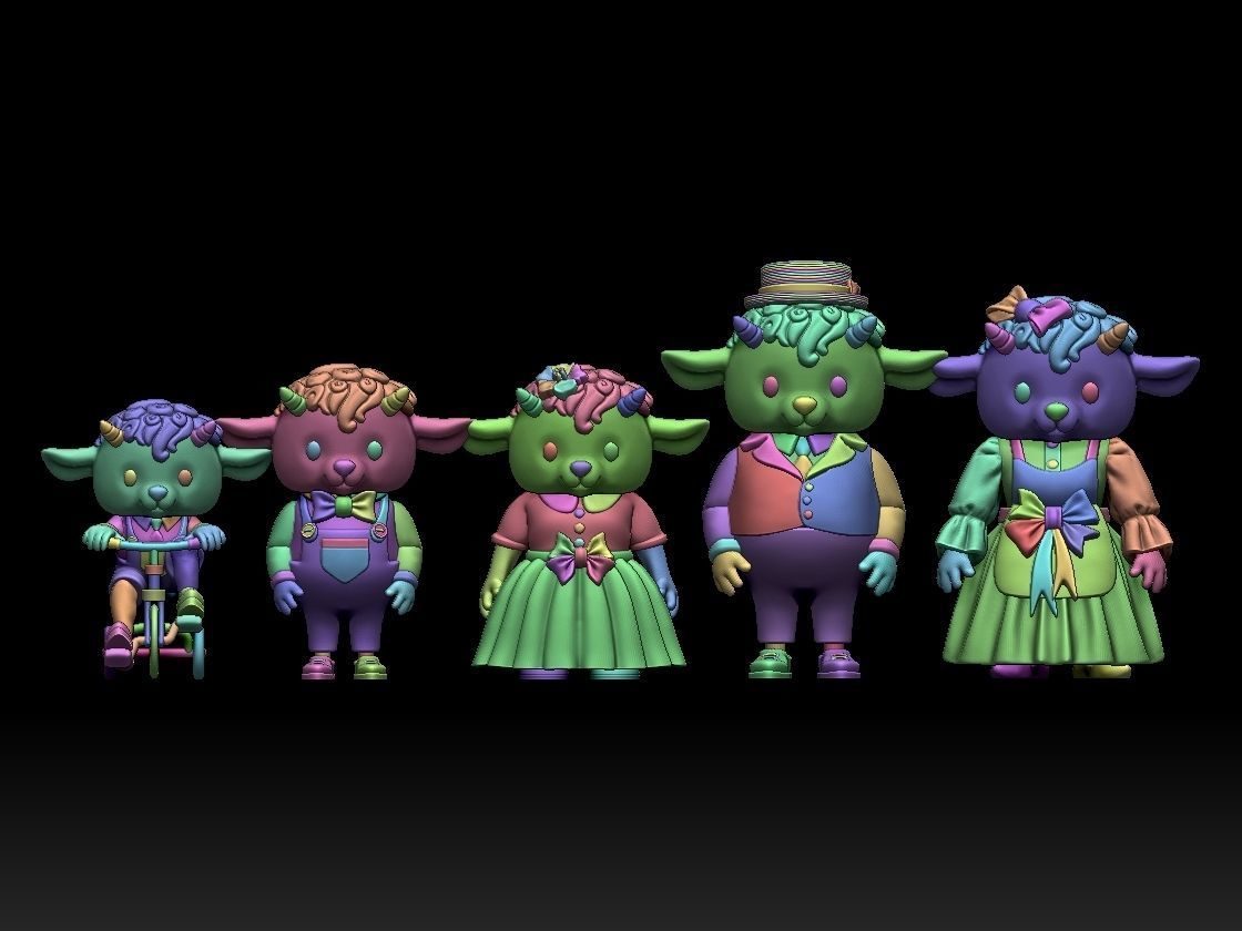 FAMILY SHEEP 3D print model_11