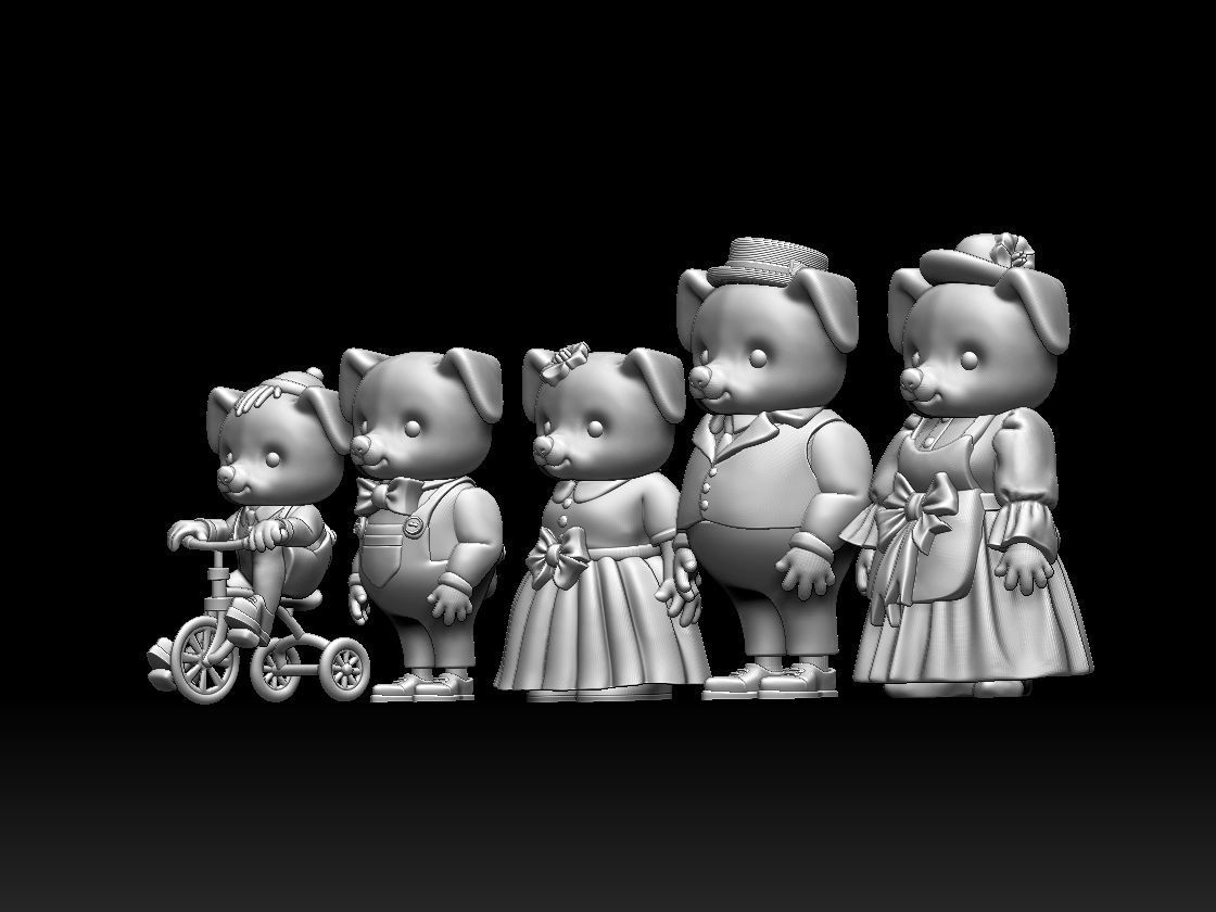 FAMILY DOGS 3D print model_8