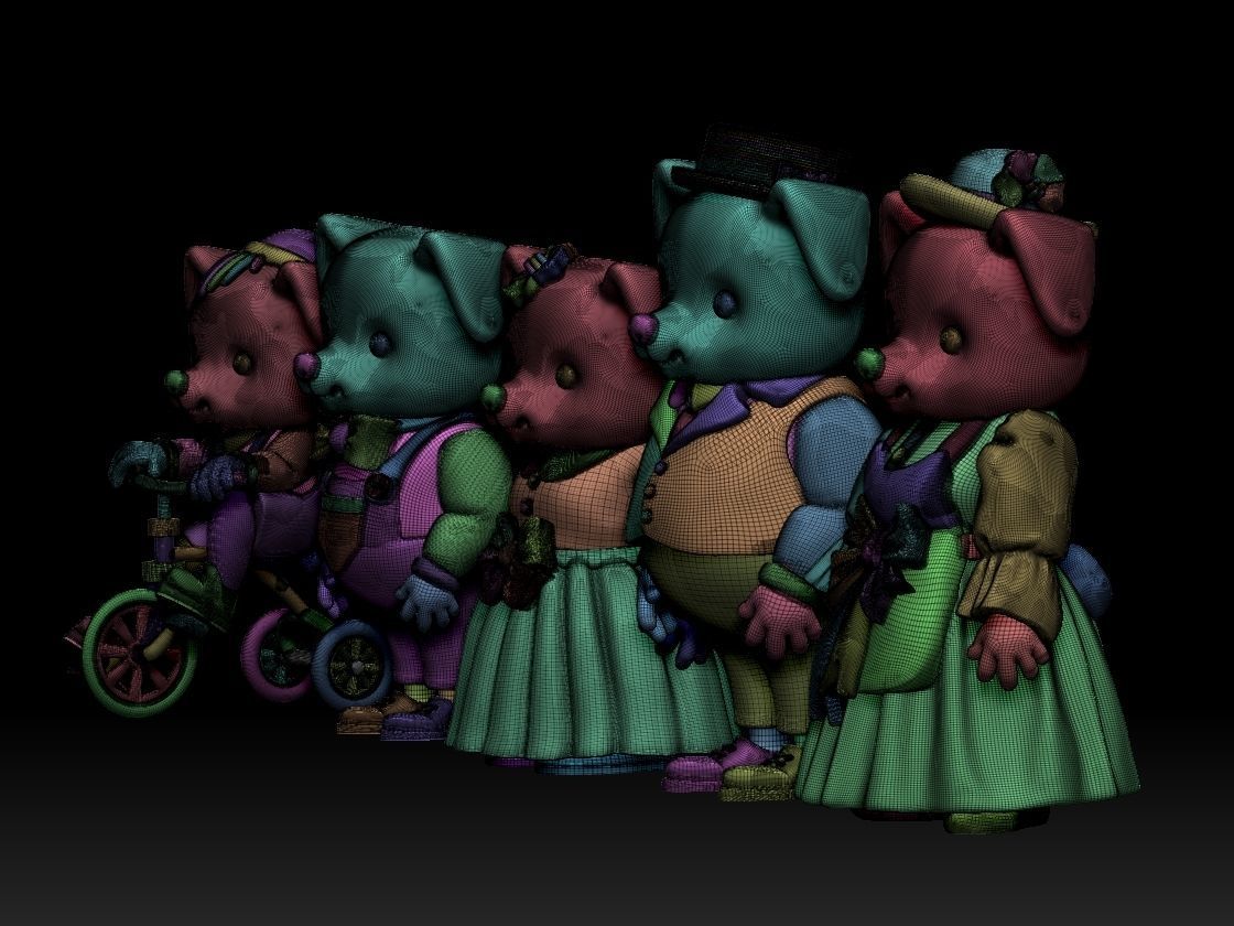 FAMILY DOGS 3D print model_9