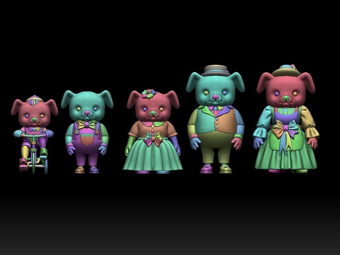 FAMILY DOGS 3D print model_5