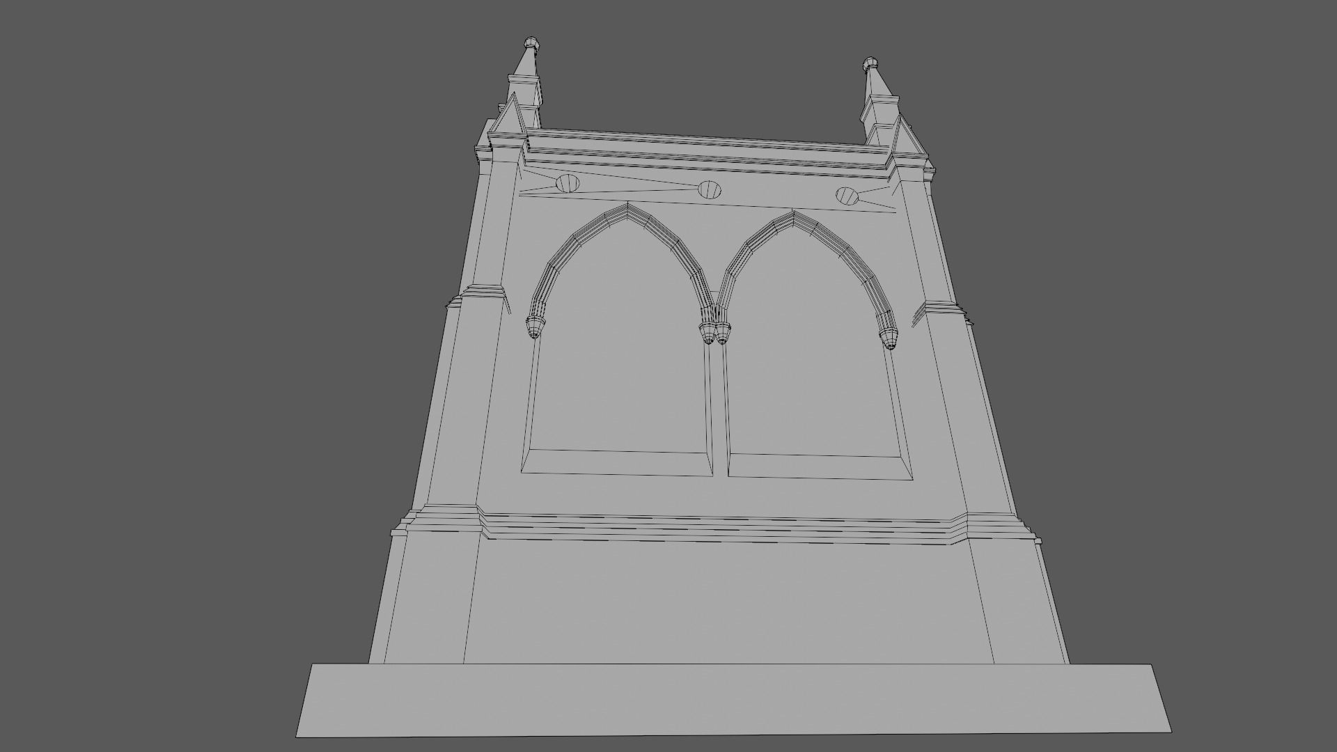 Cemetery Mausoleum 02 Low-poly 3D model_15