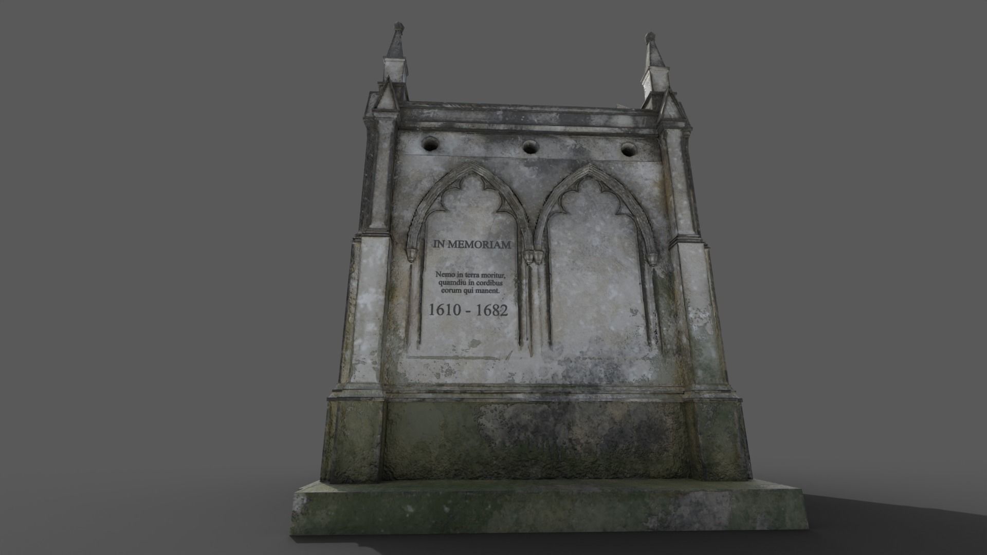 Cemetery Mausoleum 02 Low-poly 3D model_12