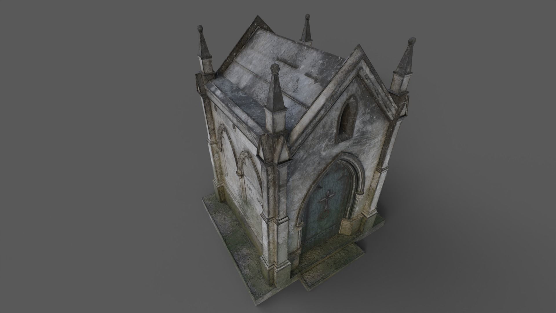 Cemetery Mausoleum 02 Low-poly 3D model_10