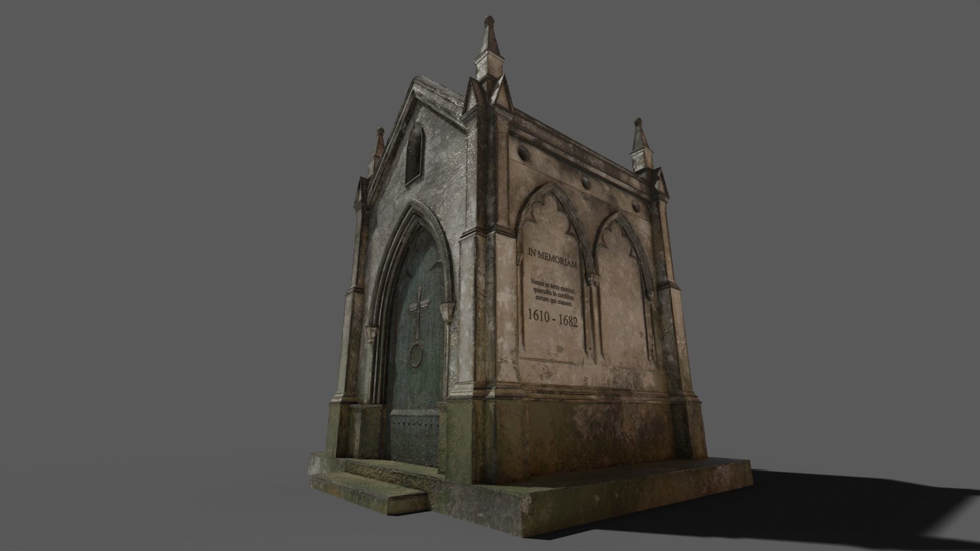 Cemetery Mausoleum 02 Low-poly 3D model_24
