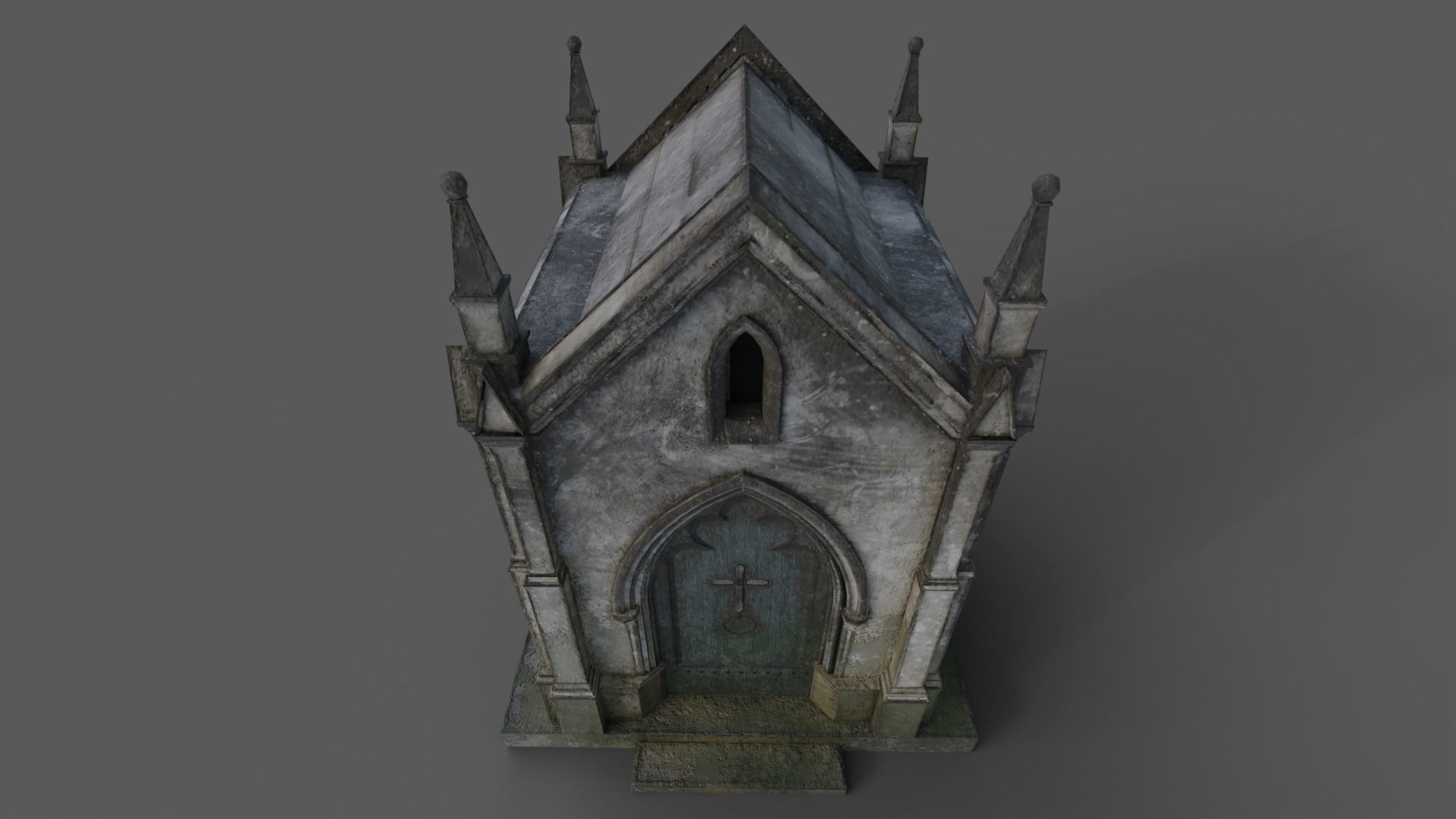Cemetery Mausoleum 02 Low-poly 3D model_22