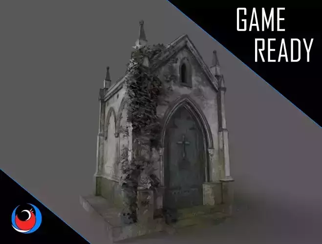 Cemetery Mausoleum 02 Low-poly 3D model