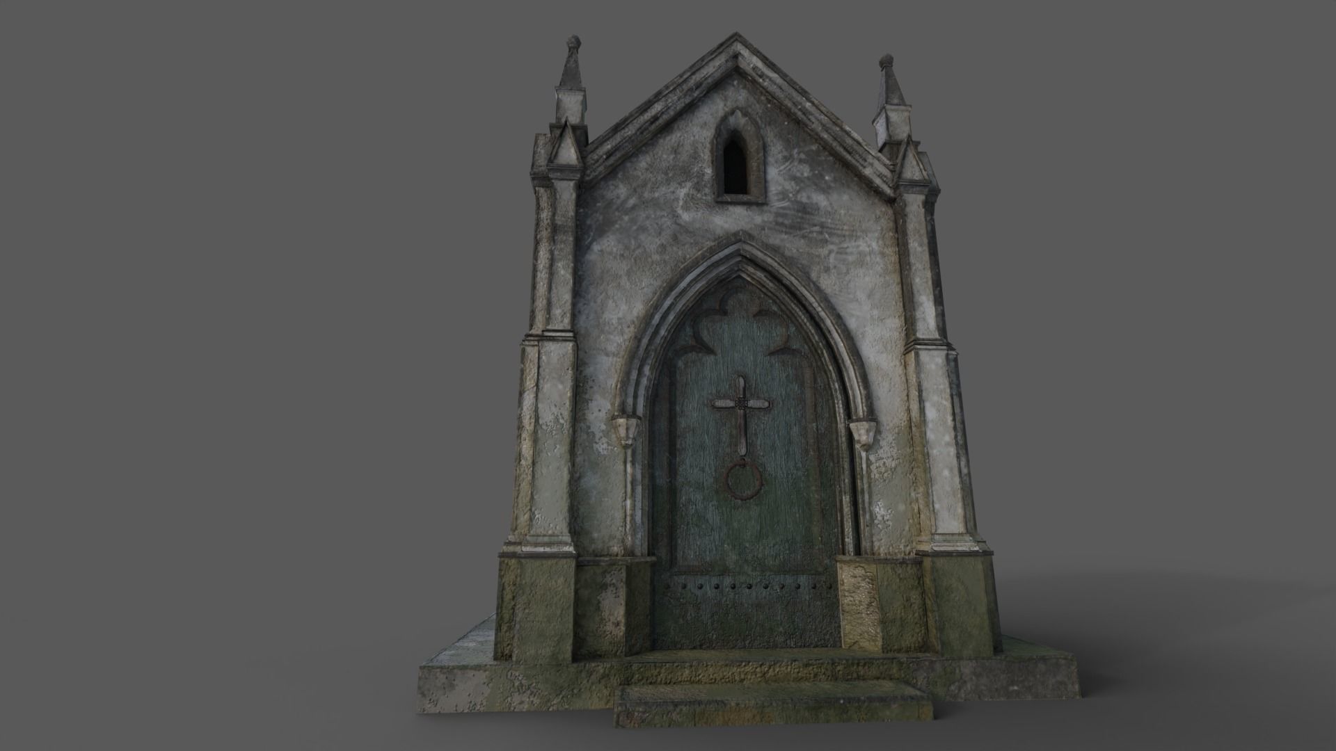 Cemetery Mausoleum 02 Low-poly 3D model_6