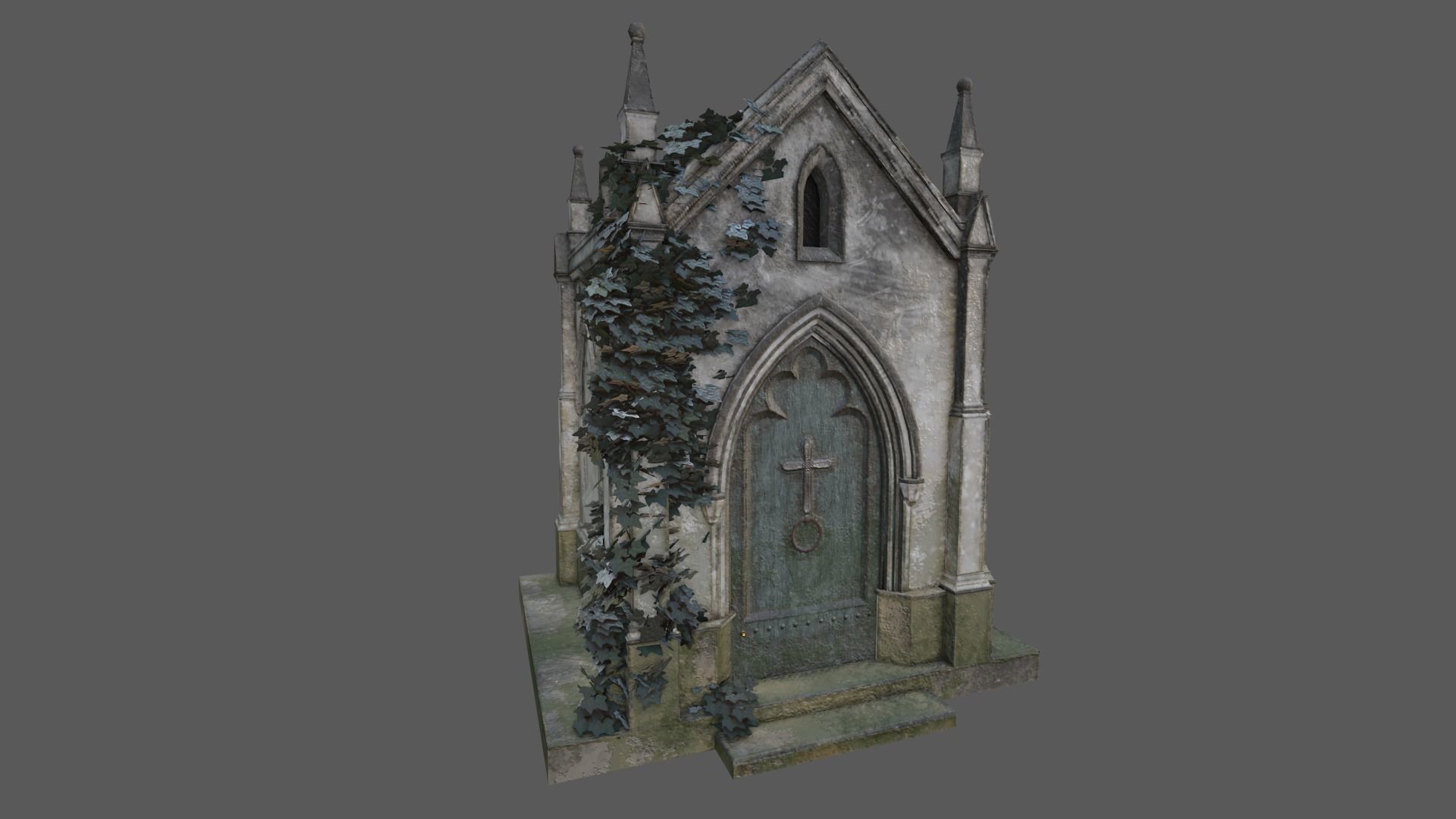 Cemetery Mausoleum 02 Low-poly 3D model_27