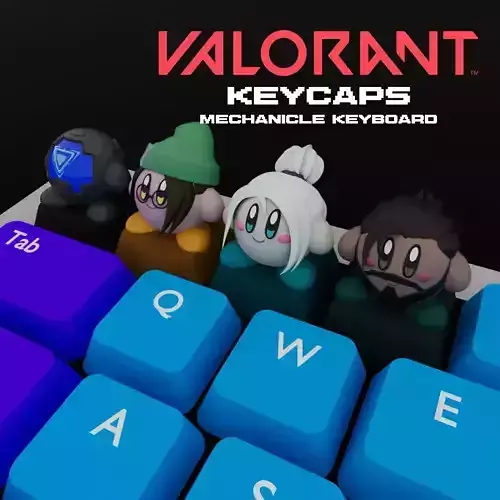 KIRBY X VALORANT KEYCAPS 3D print model