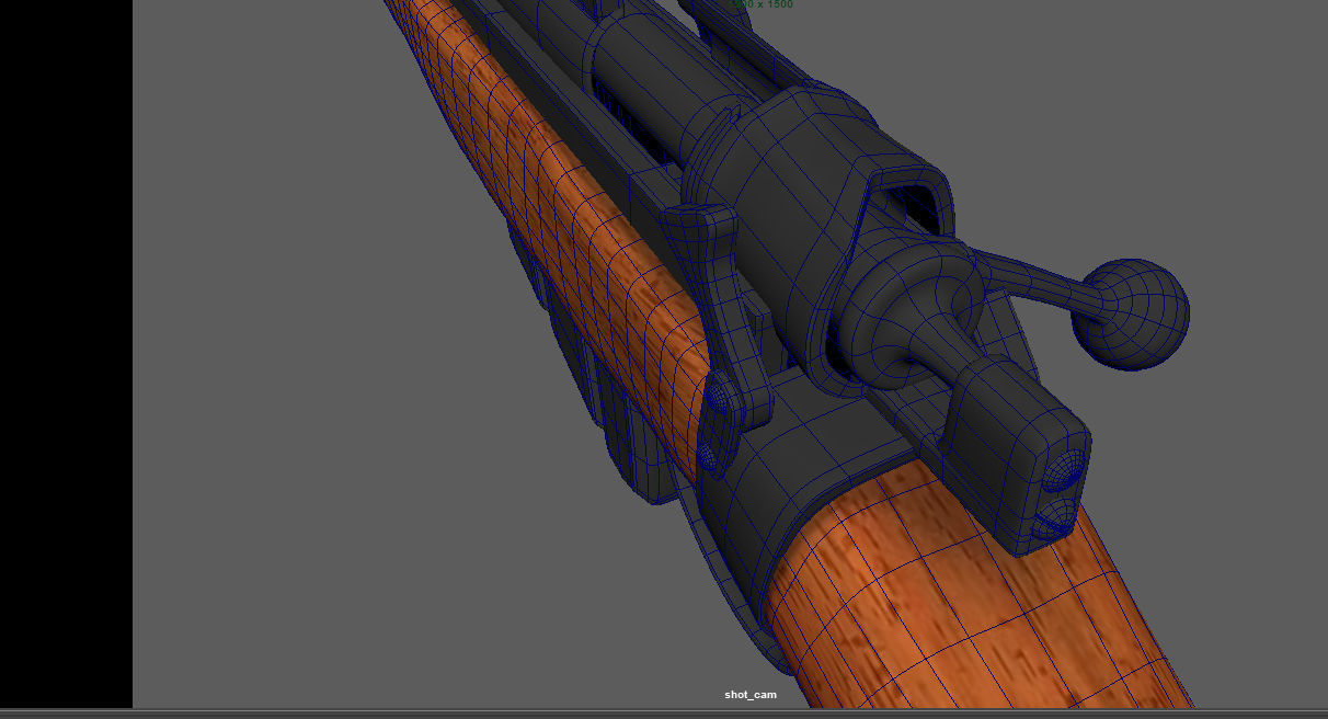 3D model Lee Enfield Bolt Action Rifle LowPoly Firearm 3D Model VR / AR ...