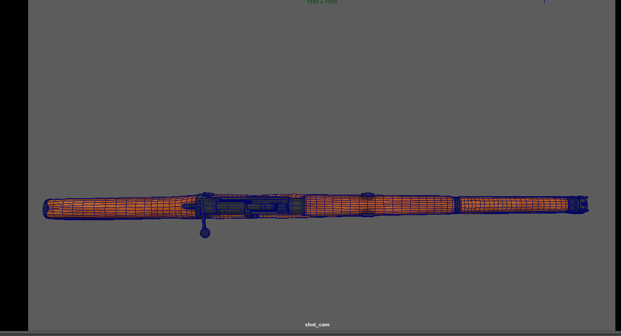 3D model Lee Enfield Bolt Action Rifle LowPoly Firearm 3D Model VR / AR ...