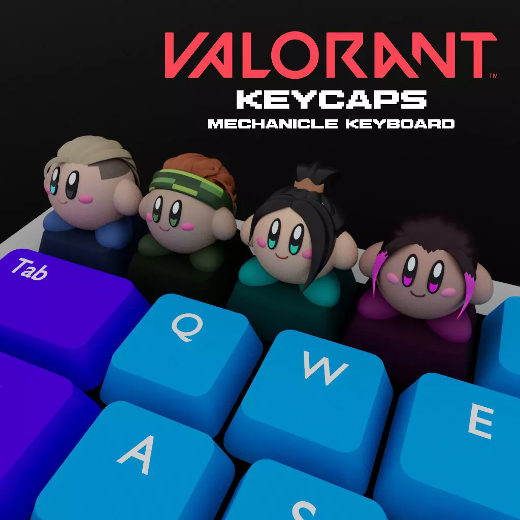 KIRBY X VALORANT KEYCAPS 3D print model