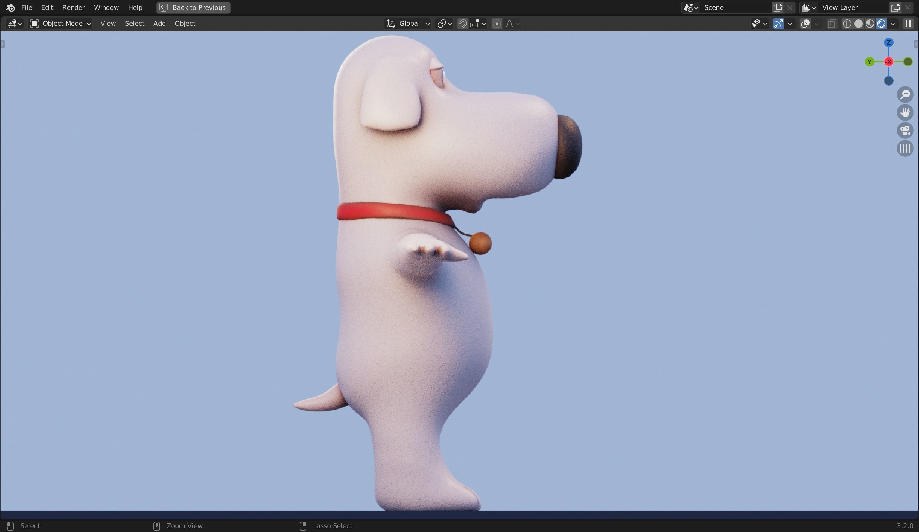 Brian Griffin 3D Dog Model from Family Guy Low-poly 3D model_31