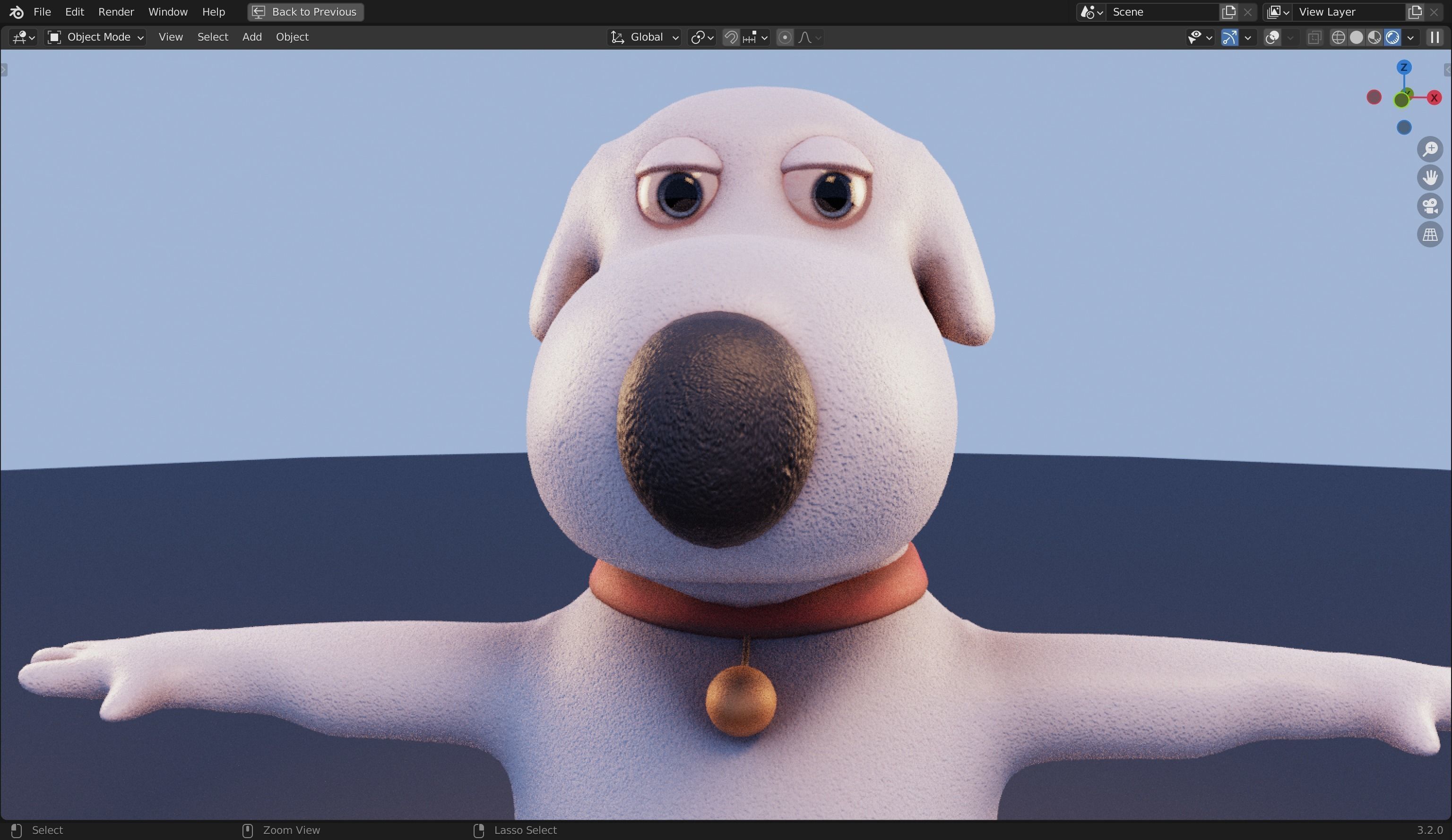 Brian Griffin 3D Dog Model from Family Guy Low-poly 3D model_9