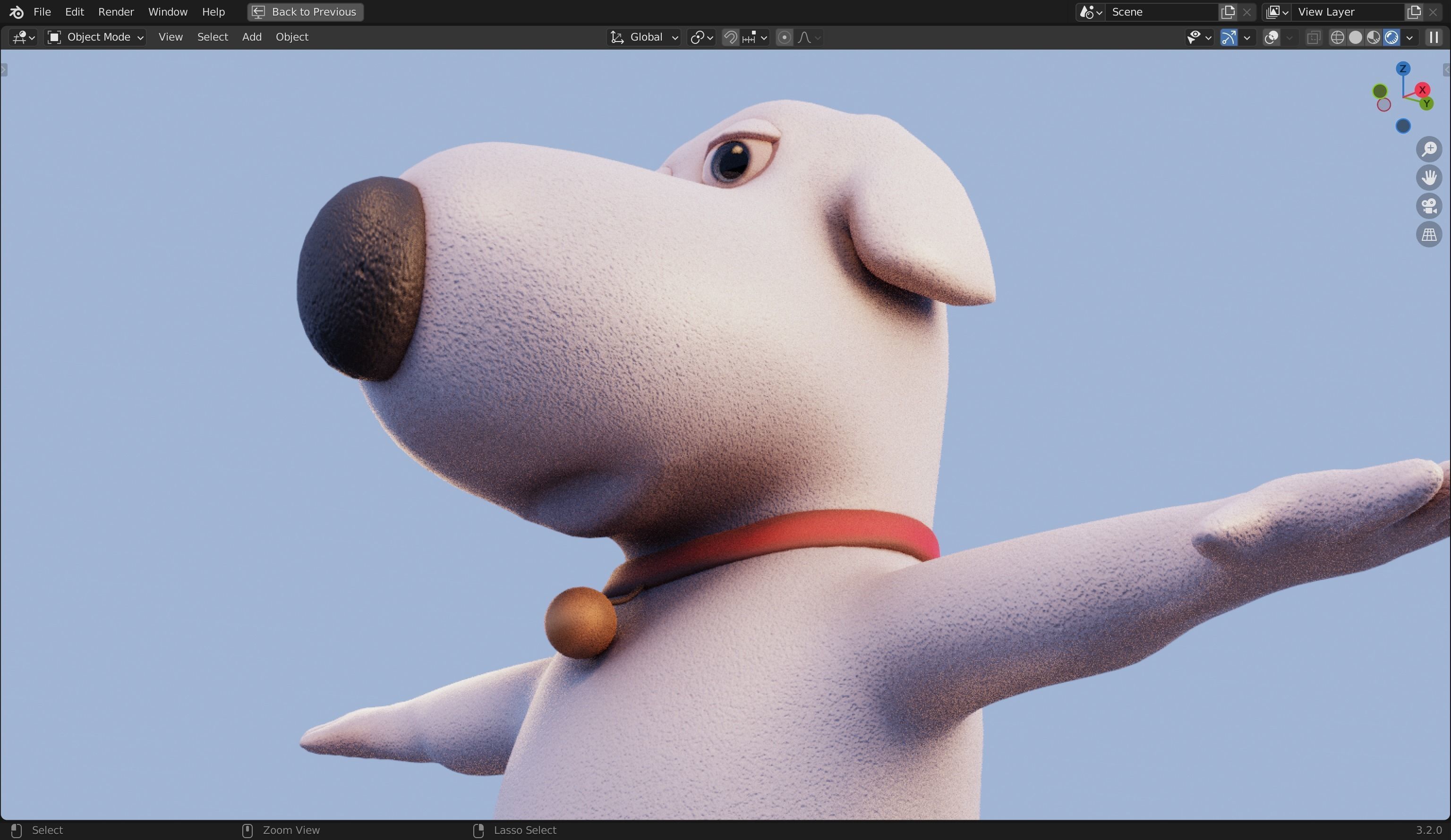 Brian Griffin 3D Dog Model from Family Guy Low-poly 3D model_11