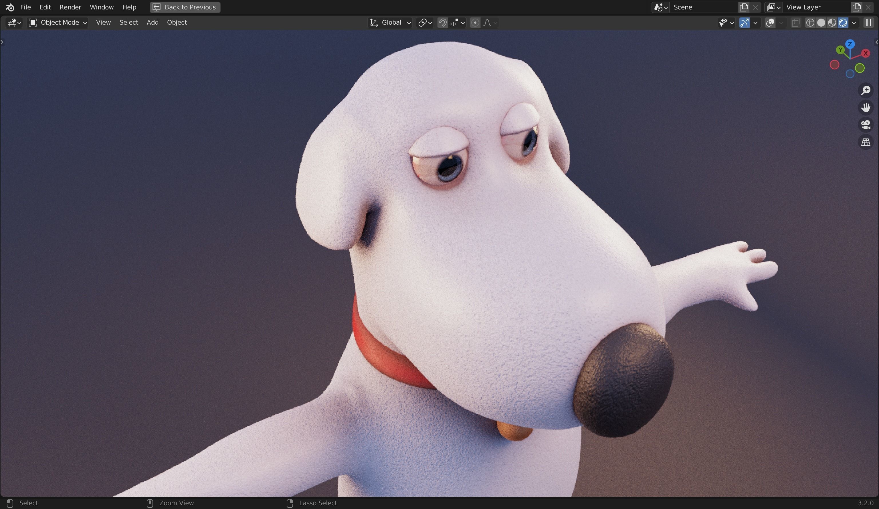 Brian Griffin 3D Dog Model from Family Guy Low-poly 3D model_10