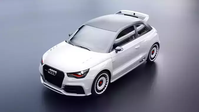 Audi A1 Quattro Low-poly 3D model