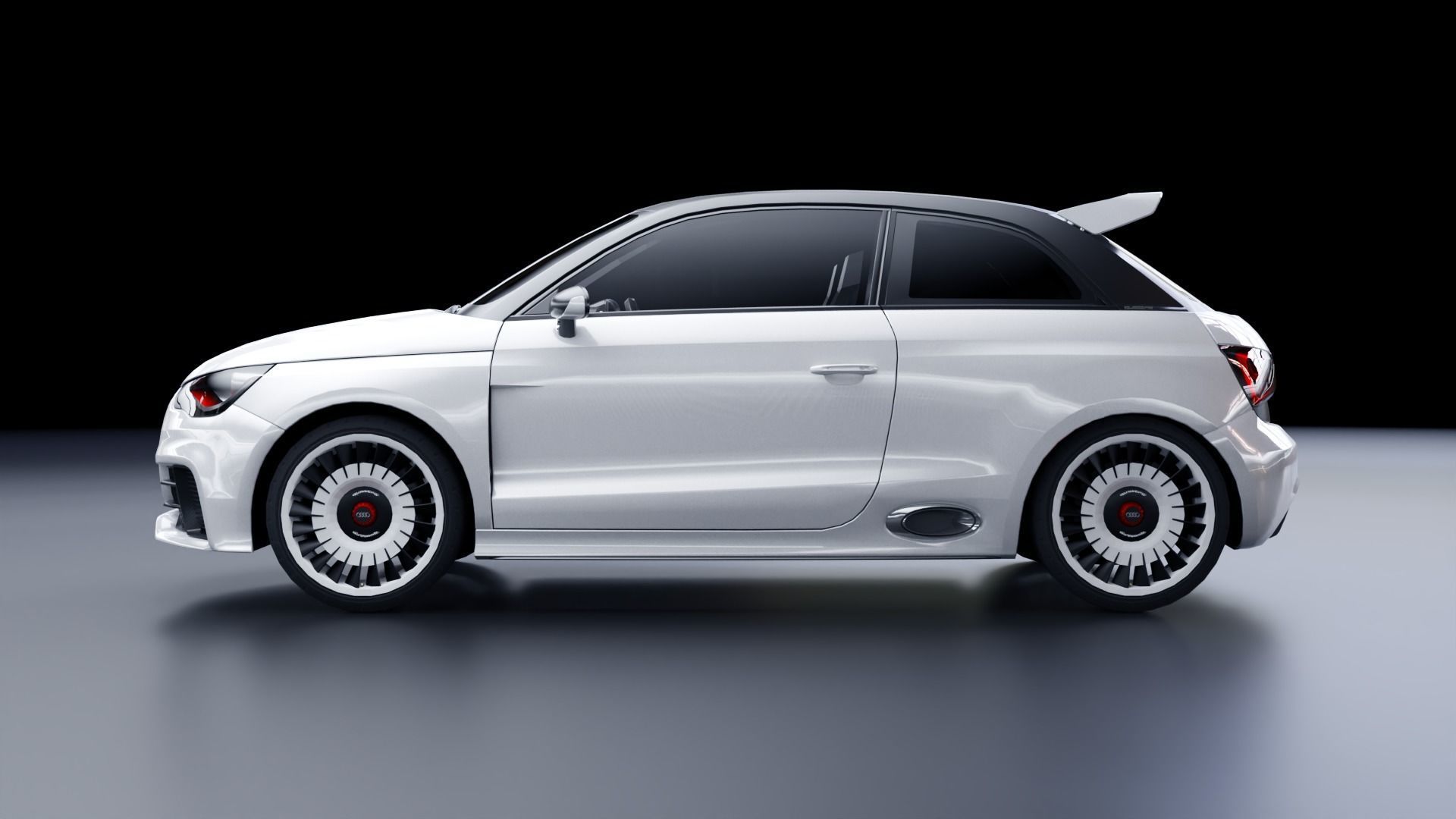 Audi A1 Quattro Low-poly 3D model_2