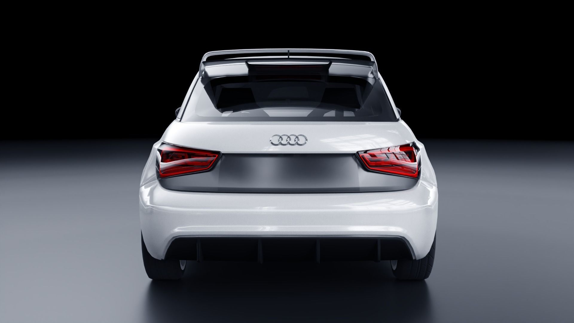 Audi A1 Quattro Low-poly 3D model_6