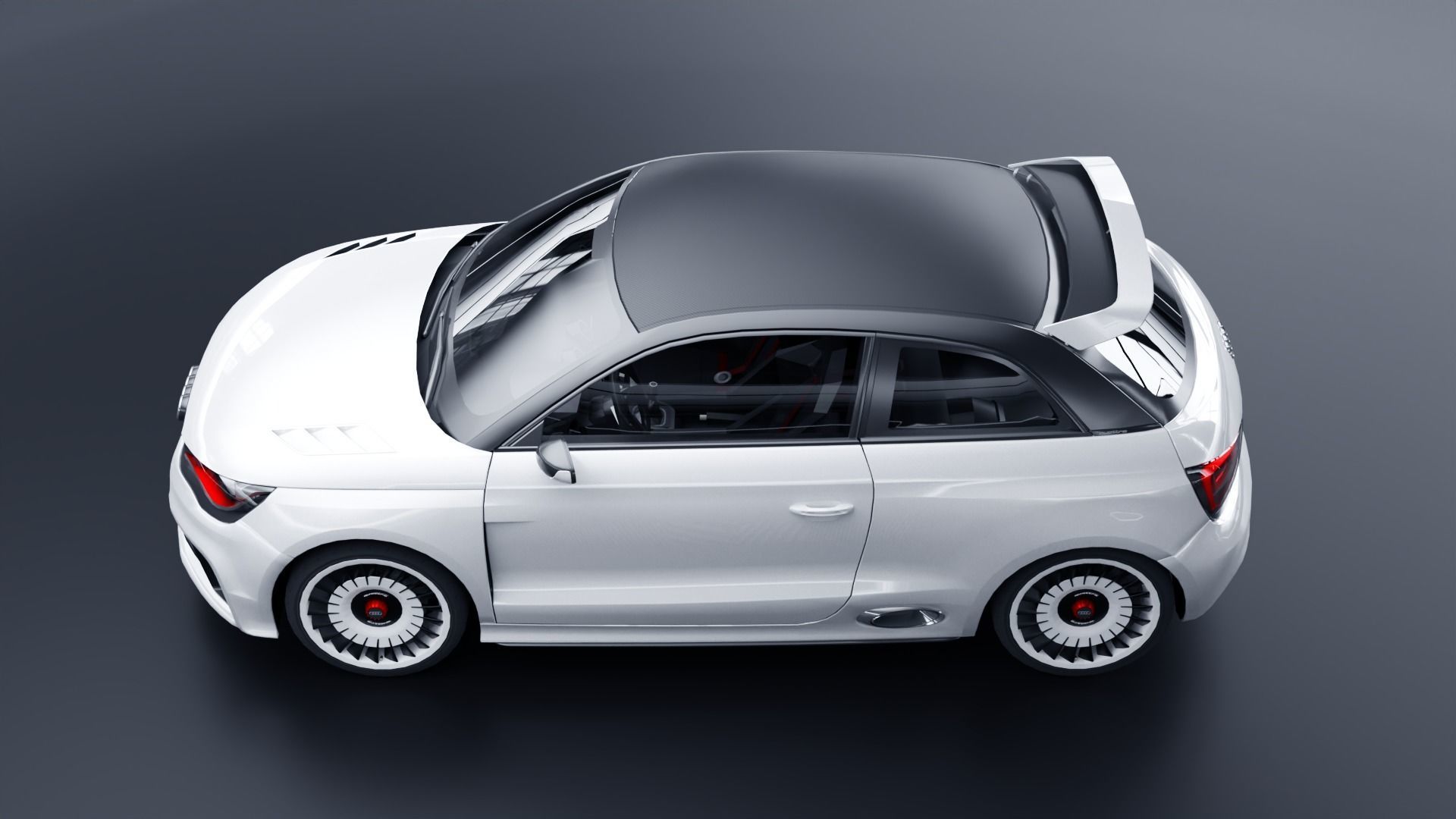 Audi A1 Quattro Low-poly 3D model_3