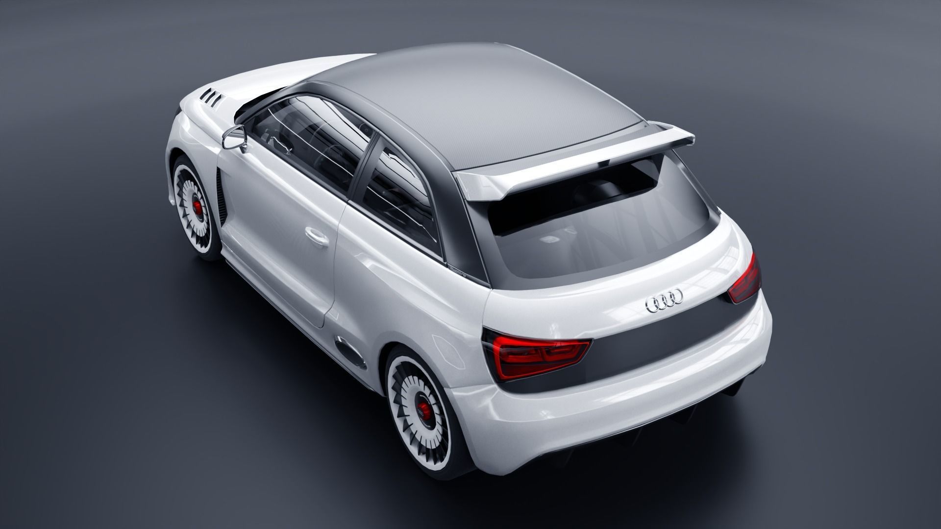 Audi A1 Quattro Low-poly 3D model_5